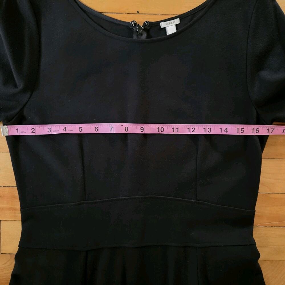 J.Crew 15874 Black Flared Ponte Day Wear Dress Sz 8 Fit & Flare FA12 - Picture 8 of 16